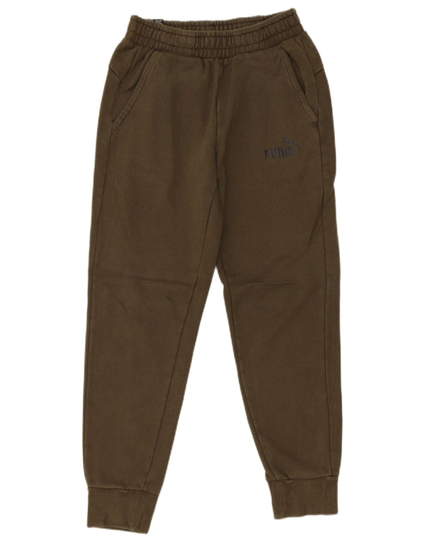 Puma Mens Tracksuit Trousers Joggers XS Khaki Cotton