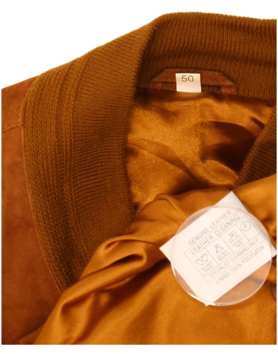 Vintage Mens Suede Bomber Jacket IT 50 Large Brown