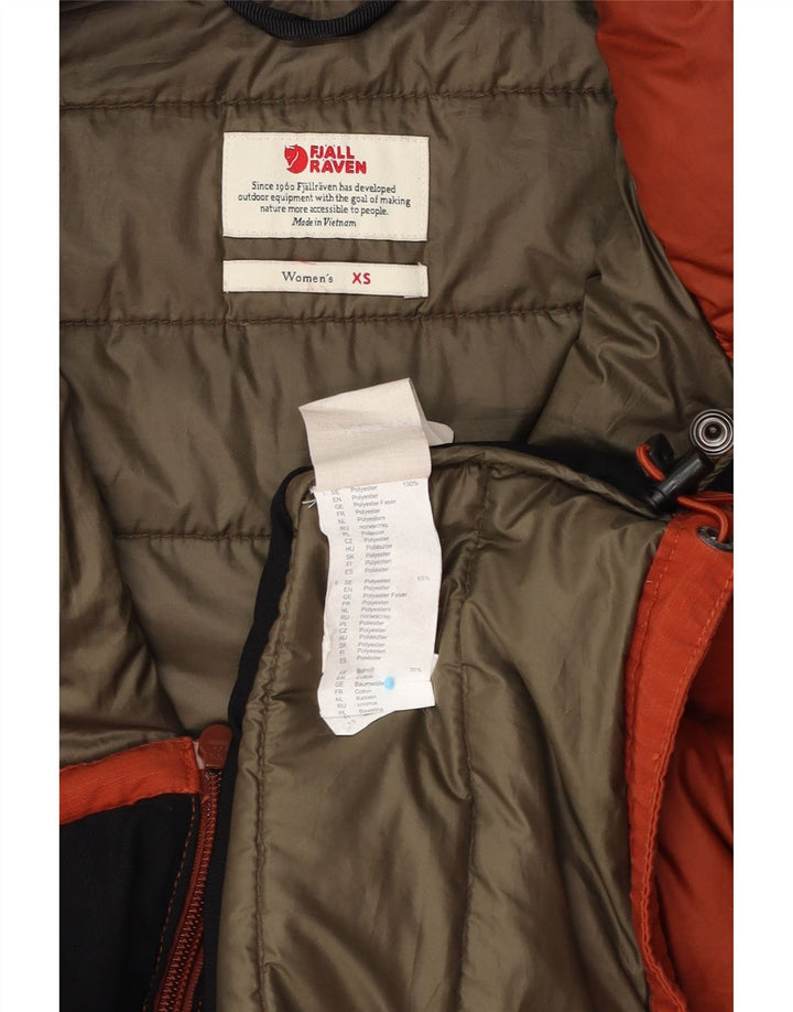 Fjall Raven Womens Padded Jacket UK 6 XS Orange Polyester