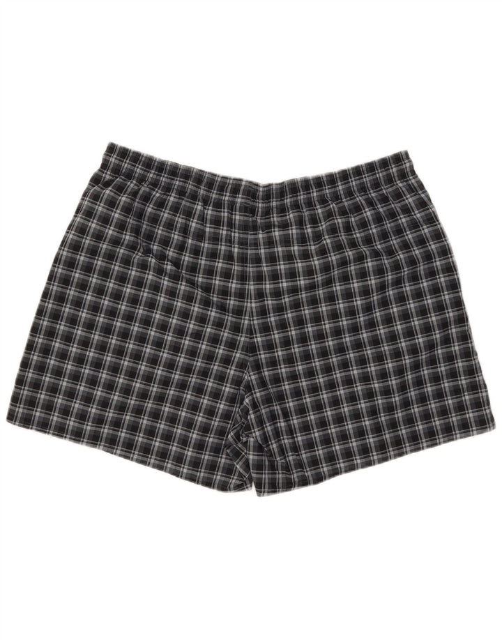 Adidas Mens Swimming Shorts XL Navy Blue Check Polyester
