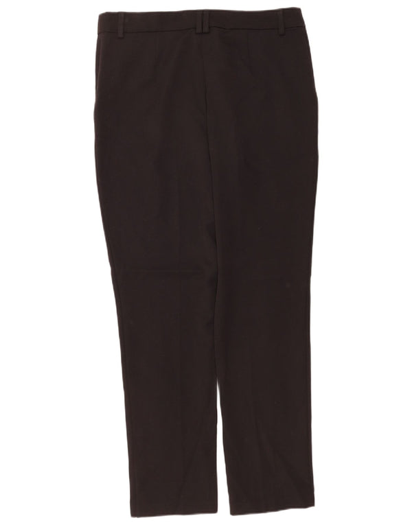 Marks & Spencer Womens Straight Chino Trousers UK 12 Medium W30 L30 Black