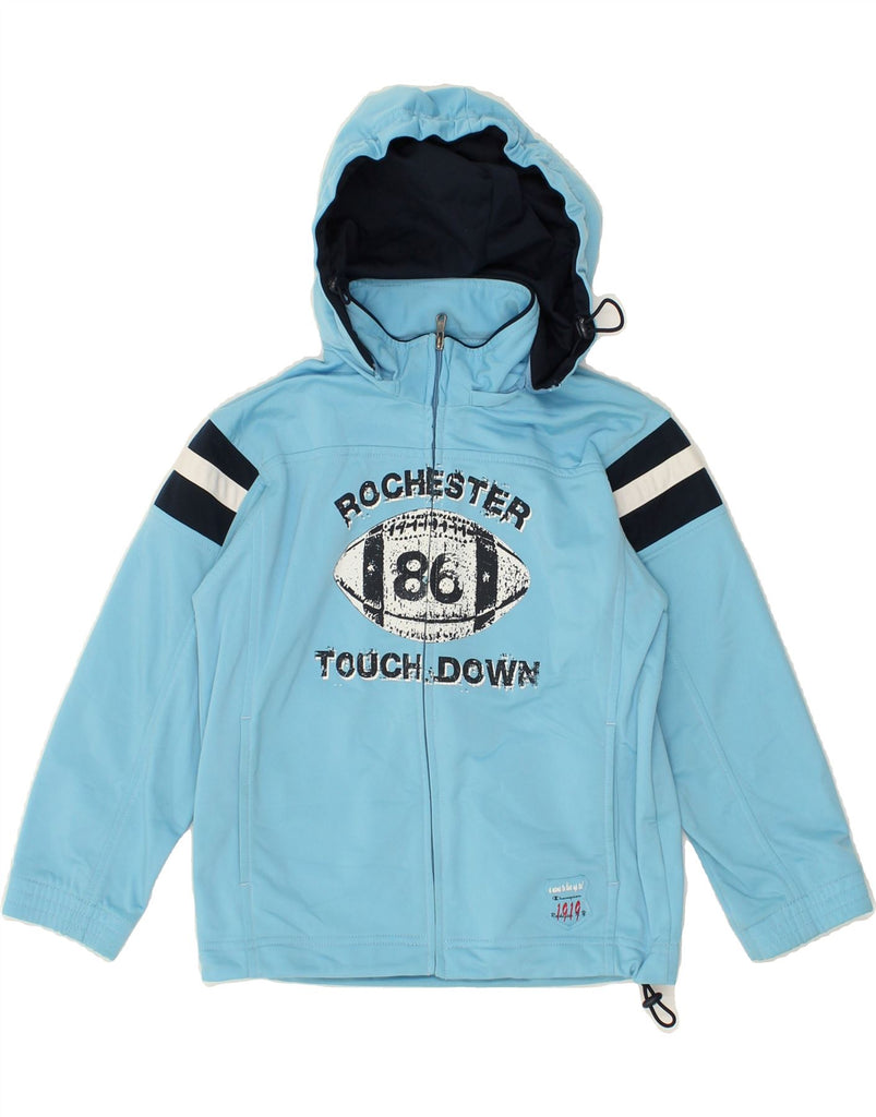 CHAMPION Boys Graphic Hooded Tracksuit Top Jacket 7-8 Years Small Blue | Vintage Champion | Thrift | Second-Hand Champion | Used Clothing | Messina Hembry 