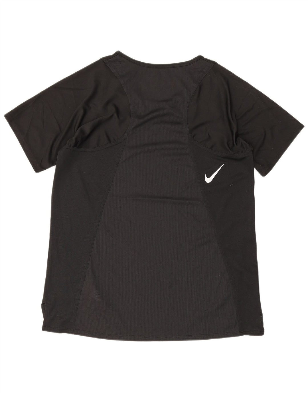Nike Womens Dri Fit T-Shirt Top UK 10 Small Black Polyester
