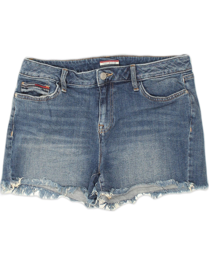 TOMMY HILFIGER Womens Denim Shorts W32 Large Blue Cotton | Vintage Tommy Hilfiger | Thrift | Second-Hand Tommy Hilfiger | Used Clothing | Messina Hembry 