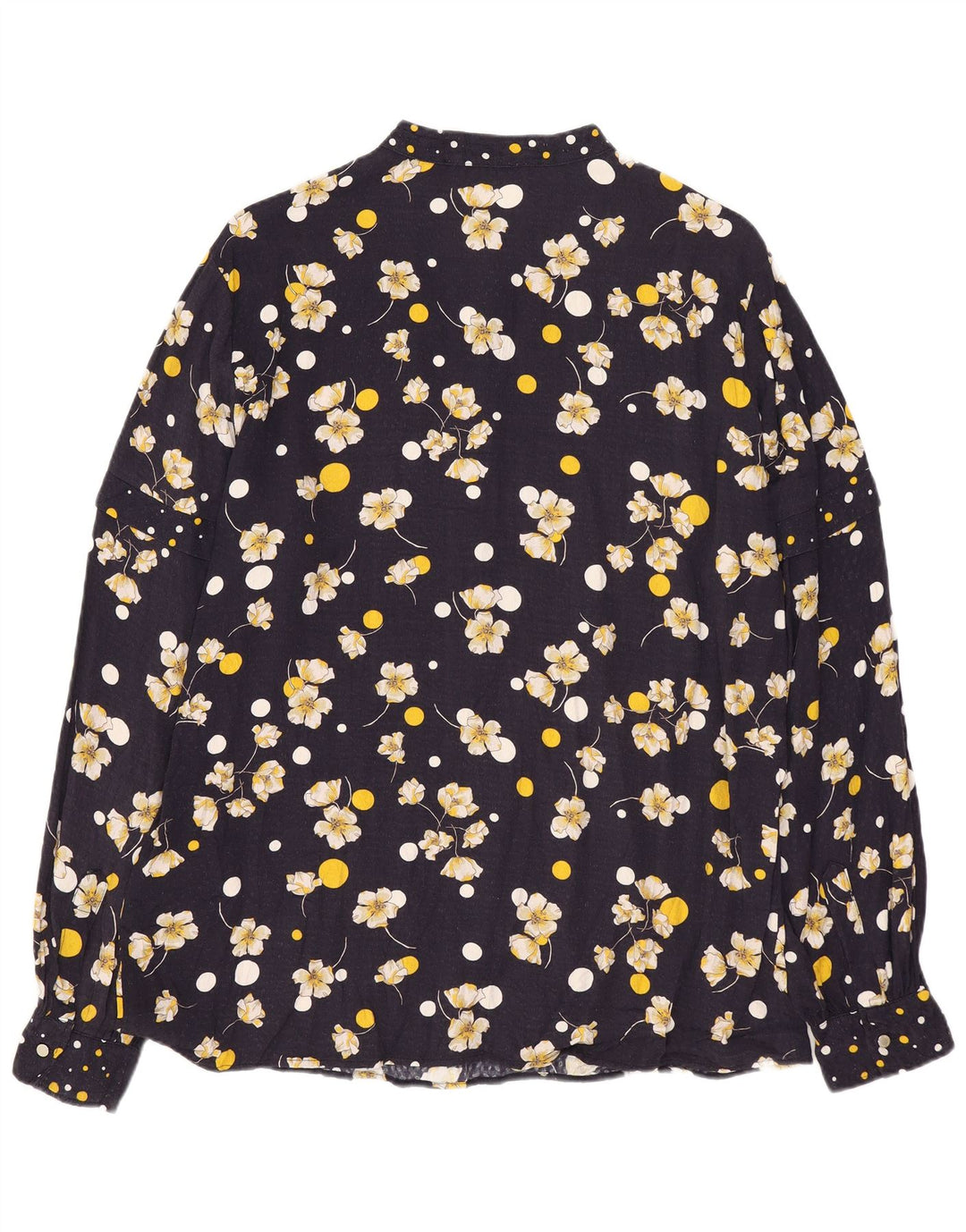 Penny Black Womens Pullover Shirt UK 16 Large Navy Blue Floral Viscose