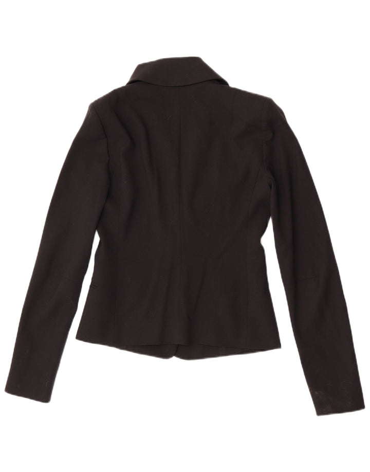 Patrizia Pepe Womens 2 Button Blazer Jacket IT 40 Small Black Wool