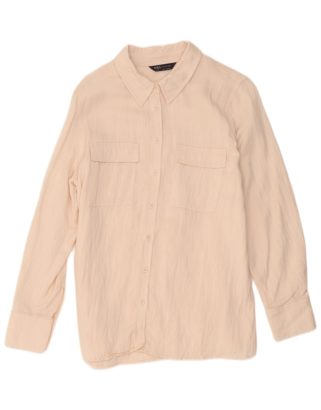 Marks & Spencer Womens Shirt UK 16 Large  Pink Lyocell