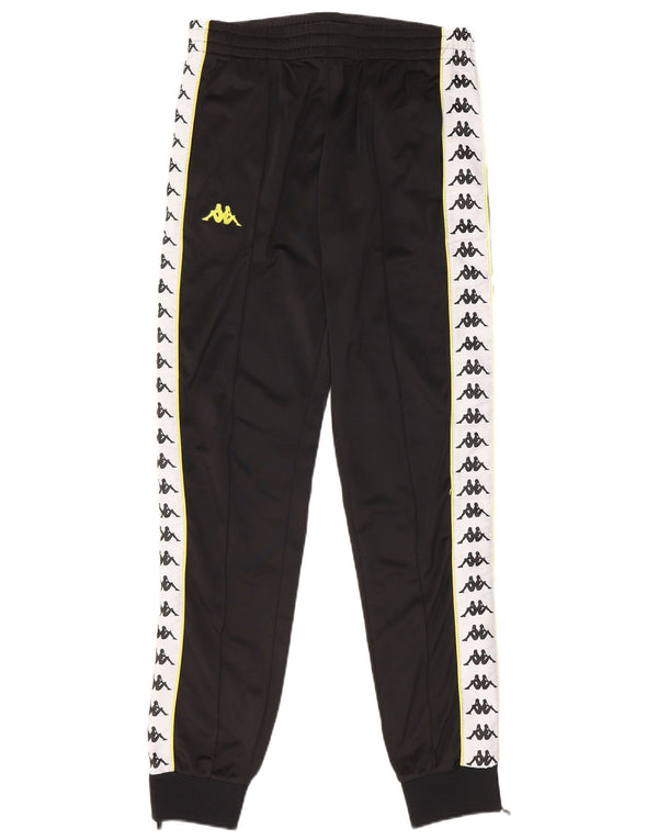 Kappa Mens Graphic Tracksuit Trousers Joggers Small Black Colourblock