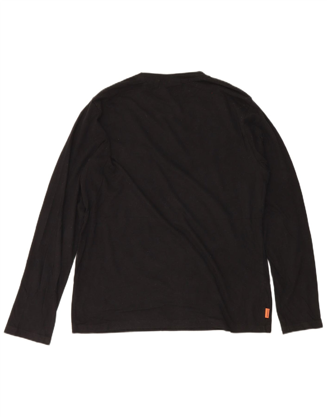 Superdry Mens Top Long Sleeve 2XL Black Cotton