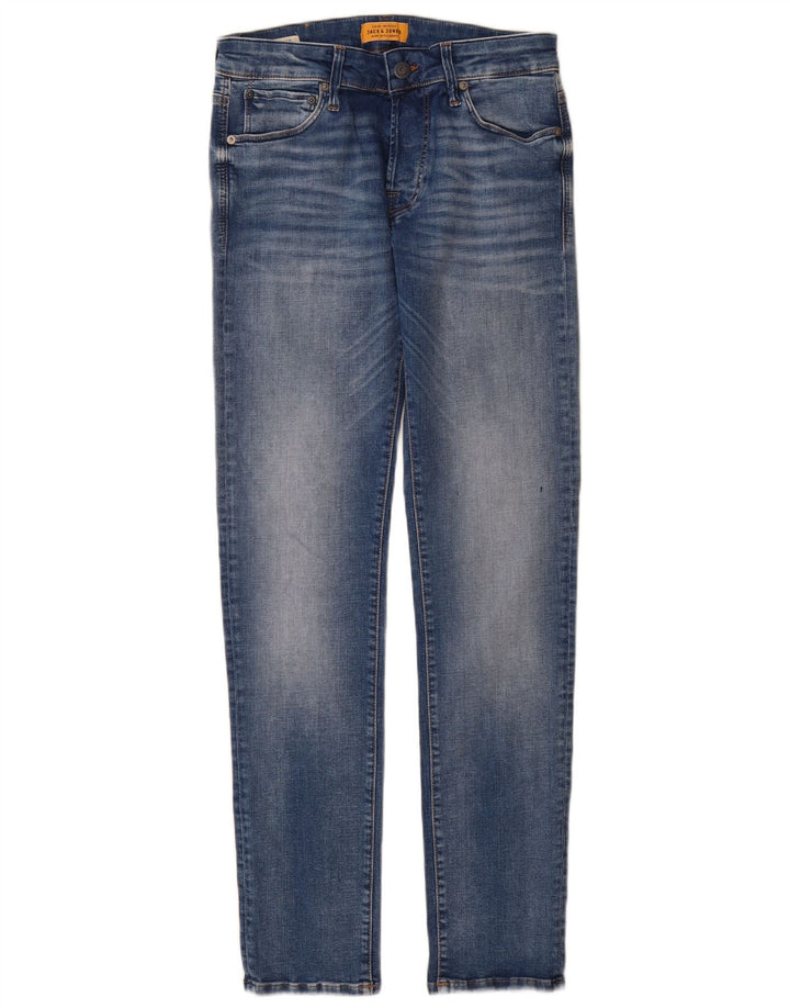 Jack & Jones Mens Slim Jeans  W28 L32 Blue Cotton