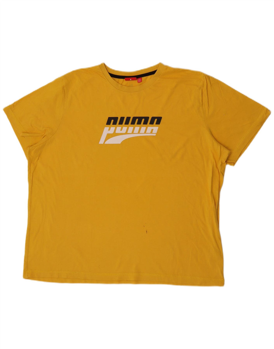 Puma Mens Graphic T-Shirt Top 2XL Yellow