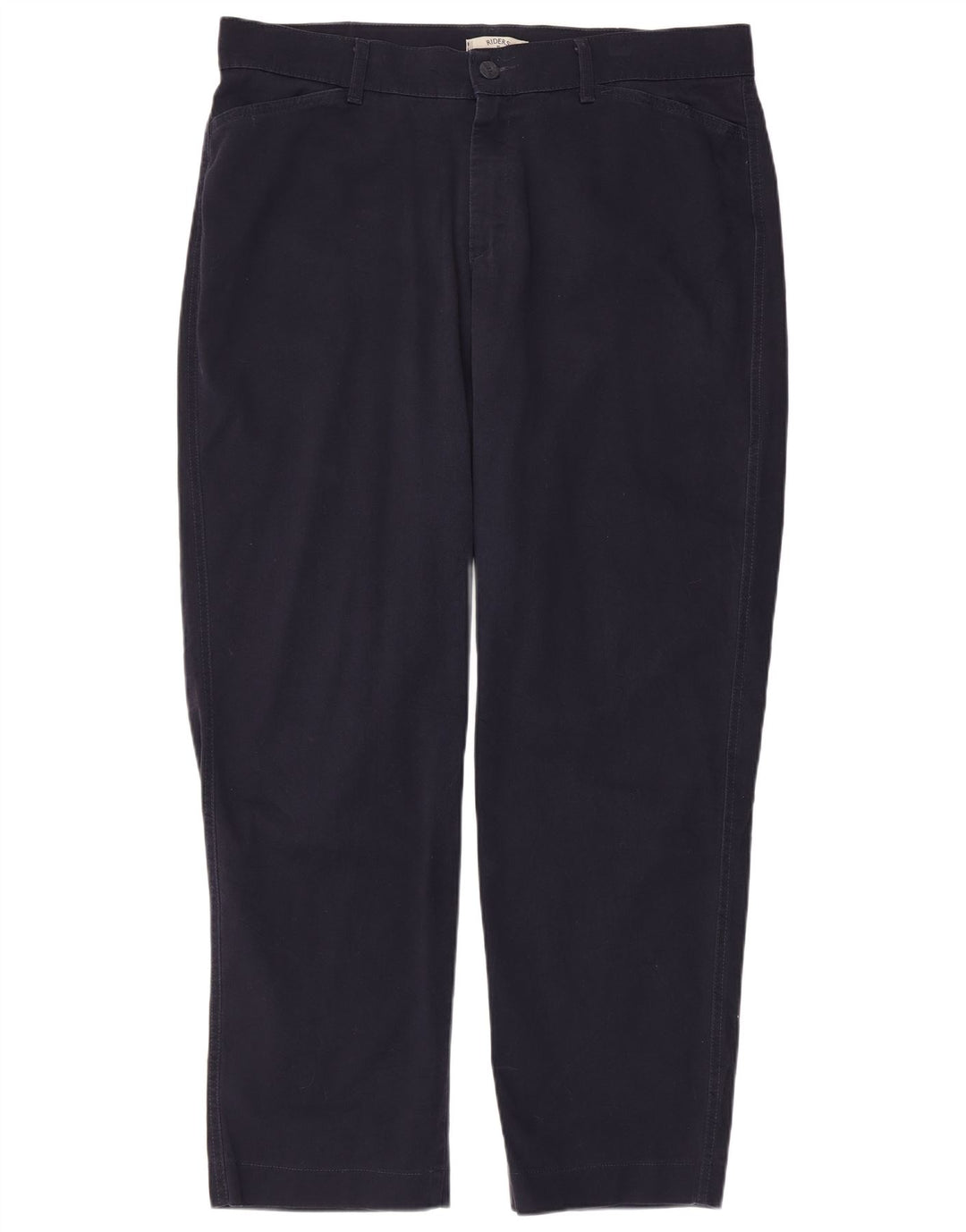 LEE Womens Straight Casual Trousers US 18 2XL W40 L31 Navy Blue Cotton