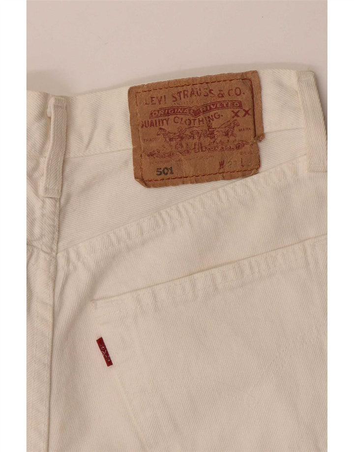 Levi's Womens 501 Denim Shorts W27 Small White