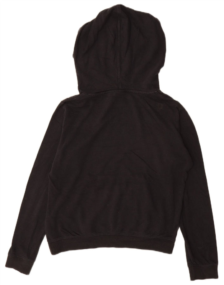 Nike Womens Hoodie Jumper UK 14 Medium Black Cotton