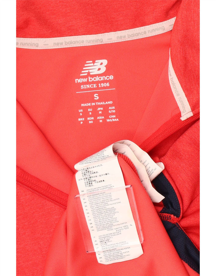NEW BALANCE Womens Graphic Pullover Tracksuit Top UK 10 Small Orange