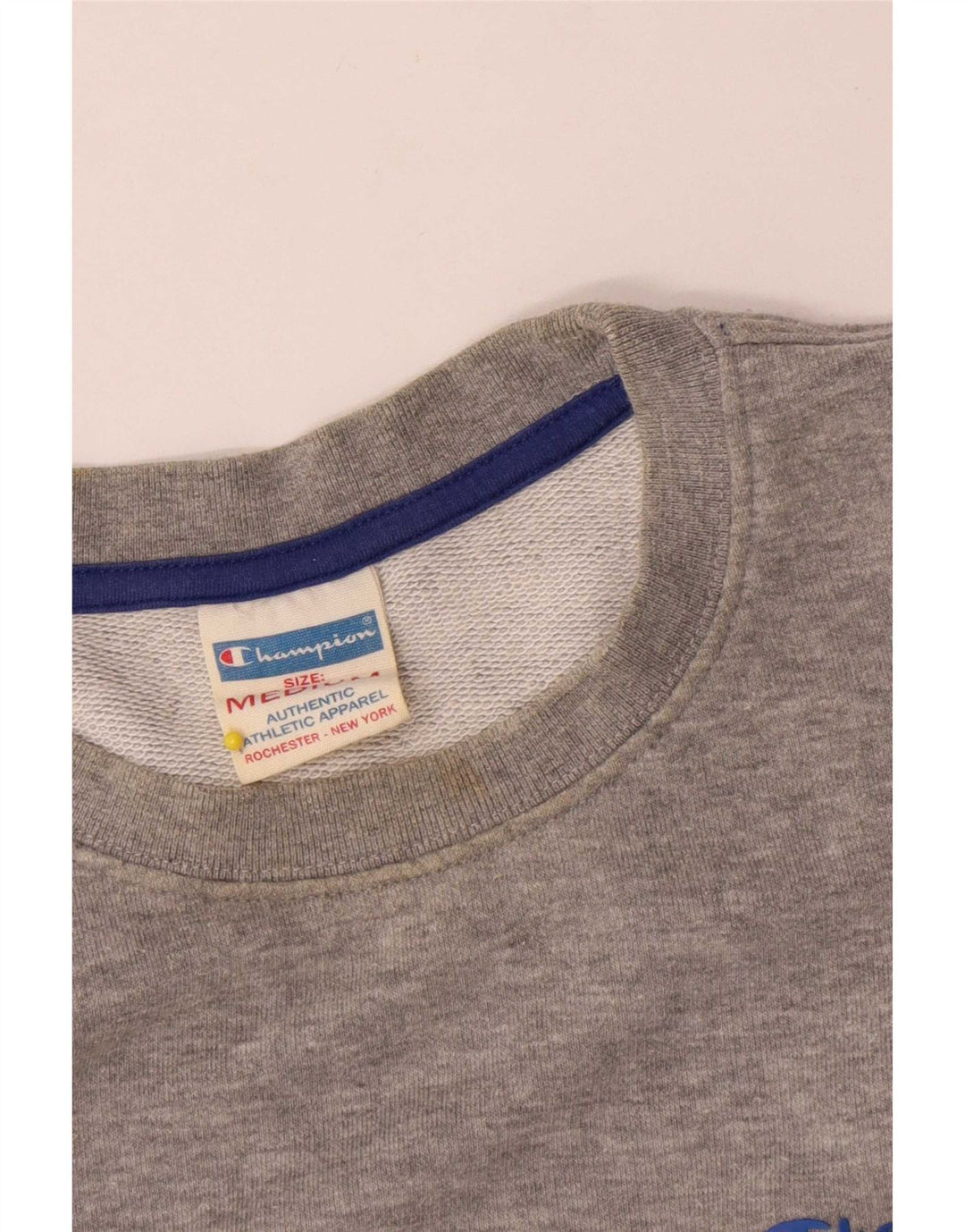Champion Mens Sweatshirt Jumper Medium Grey Flecked Cotton