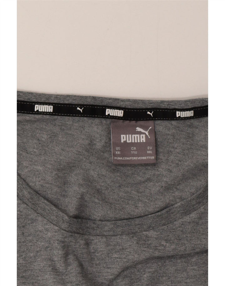 PUMA Mens T-Shirt Top 2XL Grey Flecked