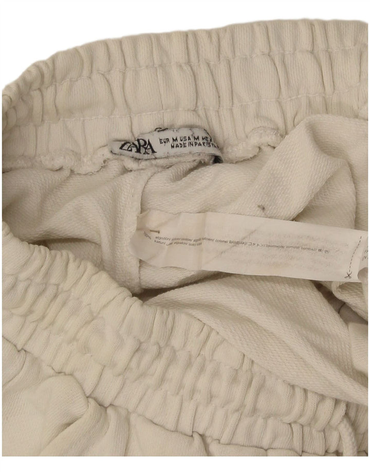 Zara Womens Sport Shorts Small  White Cotton