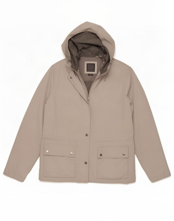 Geox Womens Respira Hooded Utility Jacket UK 18 XL Grey Polyester