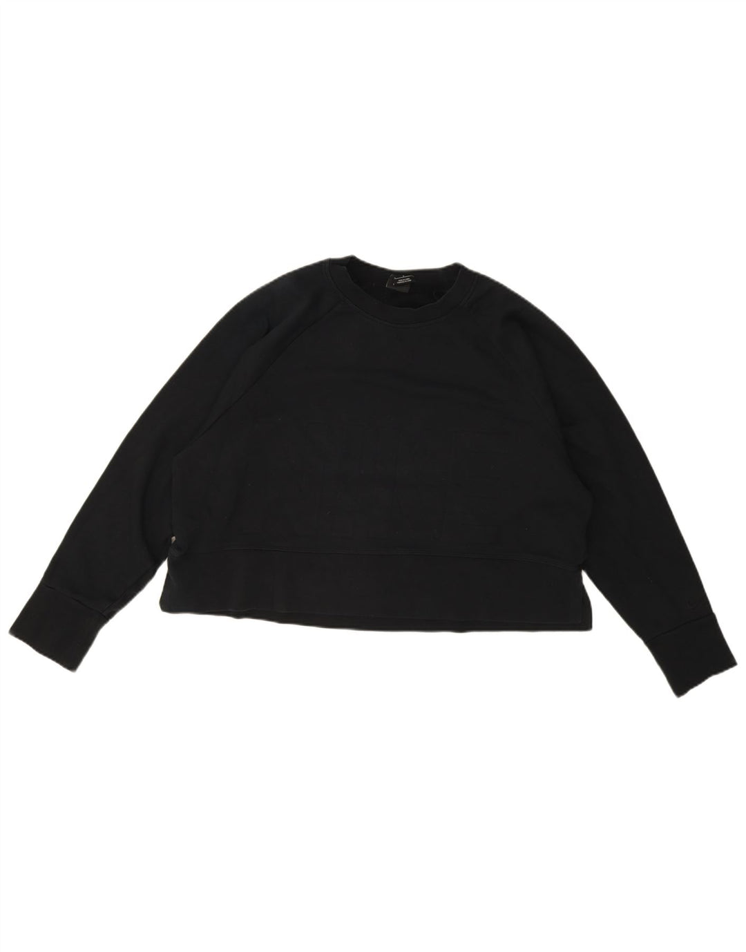 Nike Womens Dri Fit Crop Oversized Sweatshirt Jumper UK 16 Large Black