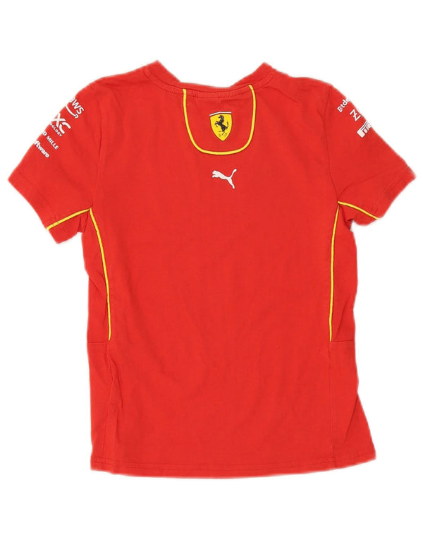 Puma Boys Ferrari Graphic T-Shirt Top 7-8 Years Red