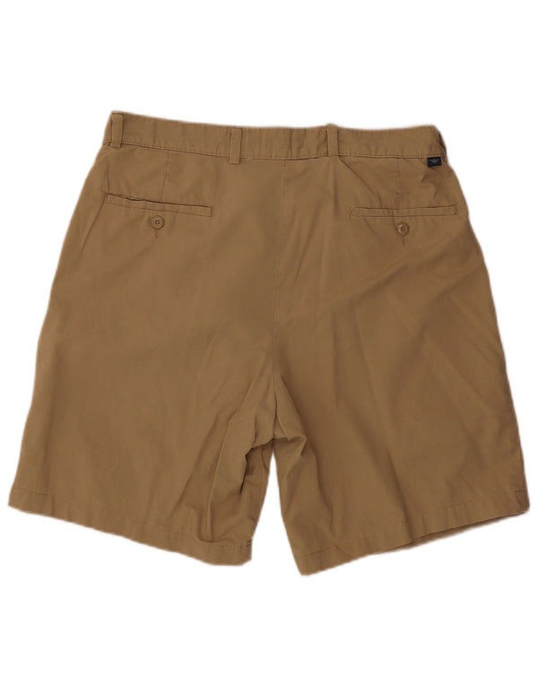 Dockers Mens Pegged Chino Shorts W34 Large Brown Cotton