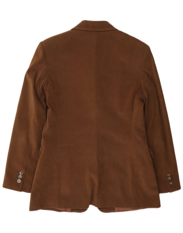 Mariella Burani Womens 3 Button Blazer Jacket EU 40 Medium Brown