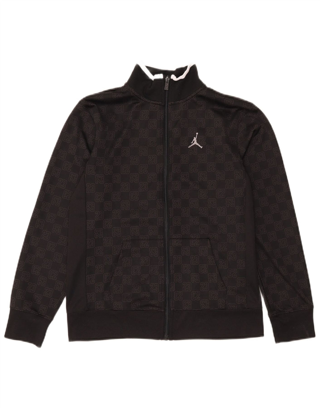 Jordan Boys Graphic Tracksuit Top Jacket 12-13 Years Large Black Geometric