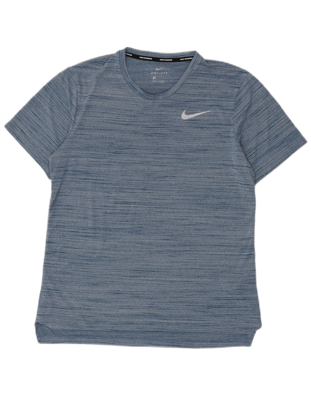 Nike Mens Dri Fit T-Shirt Top Large Blue Flecked Polyester