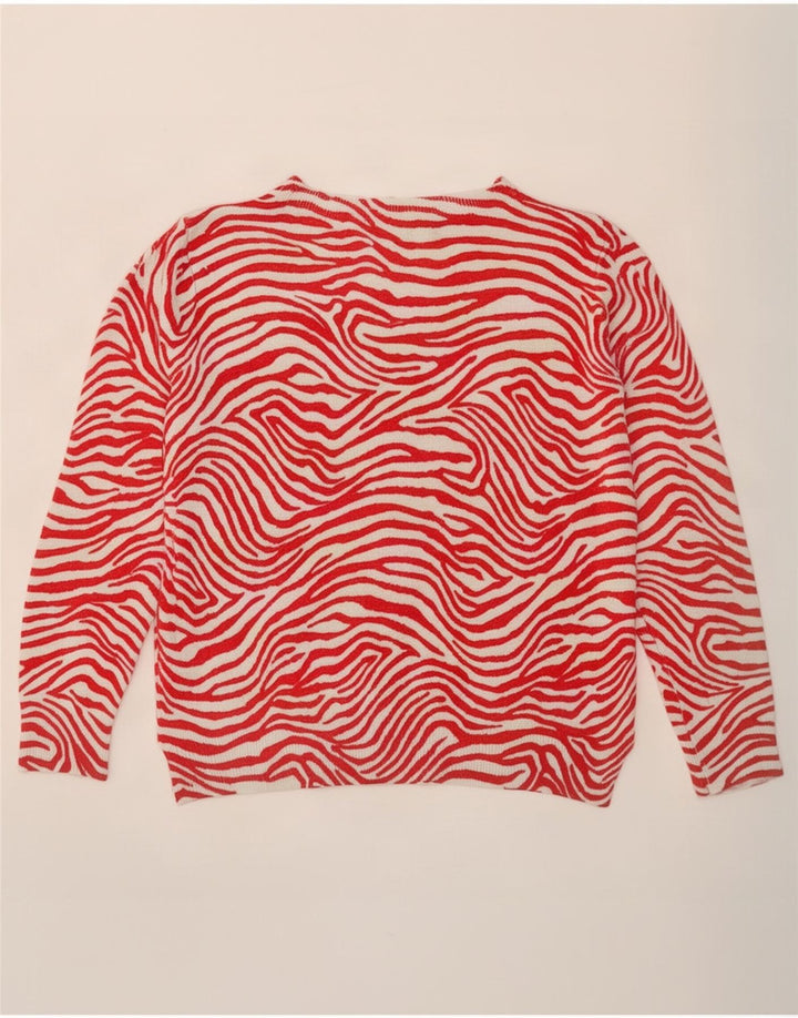 Marks & Spencer Womens Crew Neck Jumper Sweater UK 12 Medium Red