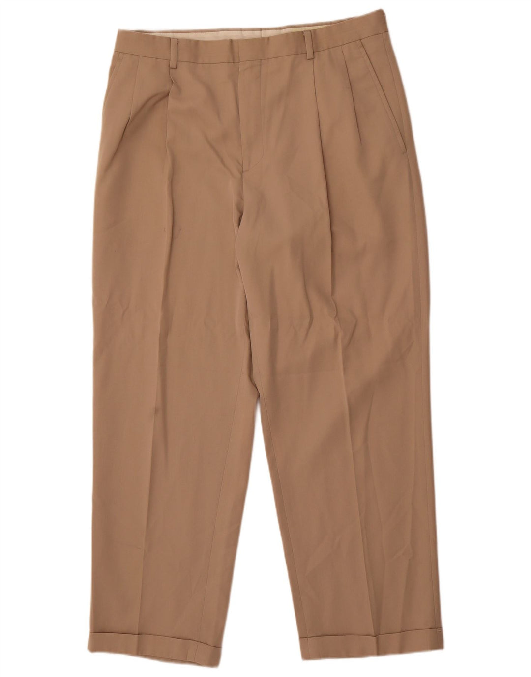 Eddie Bauer Mens Pegged Chino Trousers W36 L30 Beige Polyester