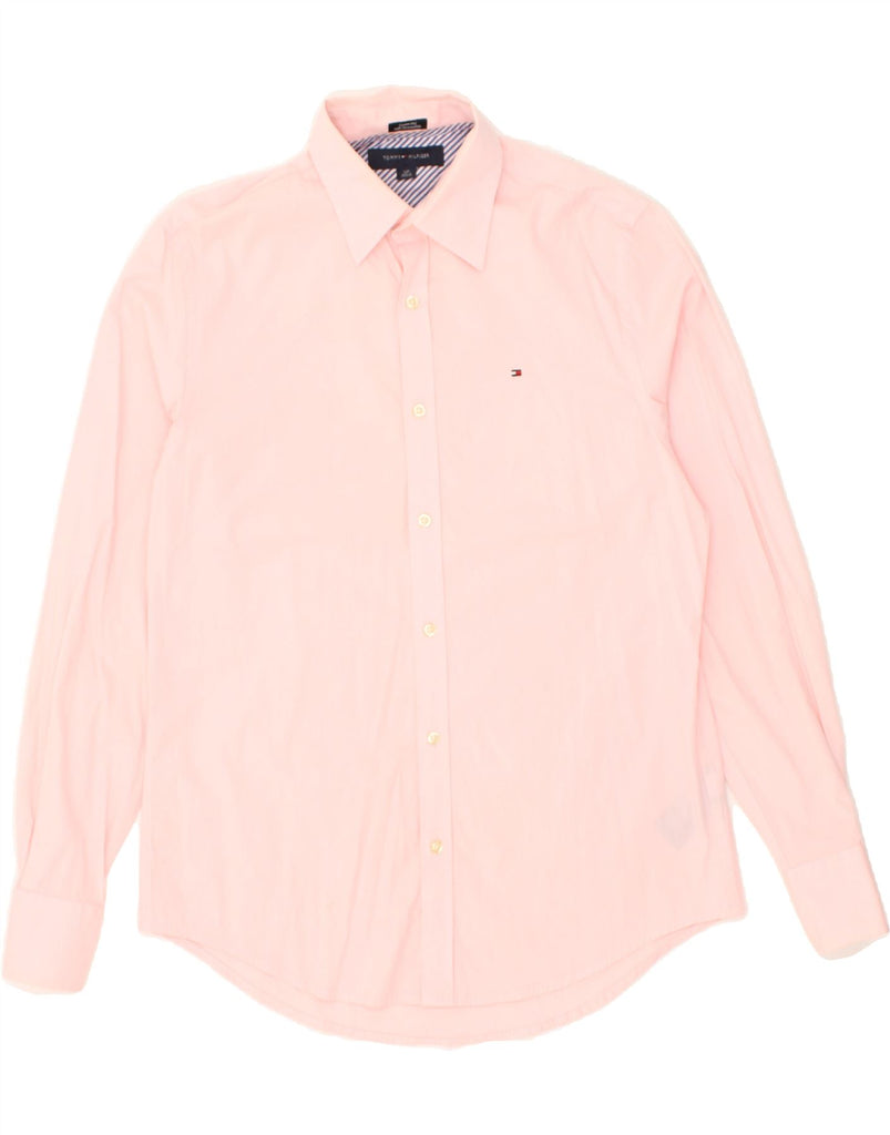 TOMMY HILFIGER Mens Custom Fit Shirt Small Pink Cotton | Vintage Tommy Hilfiger | Thrift | Second-Hand Tommy Hilfiger | Used Clothing | Messina Hembry 
