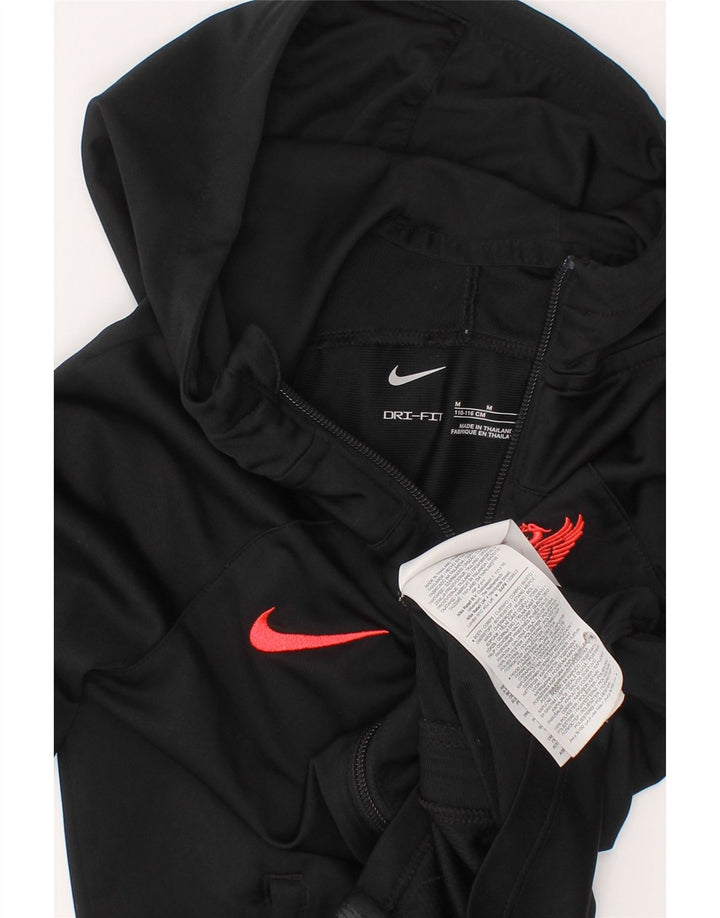 Nike Boys Liverpool Graphic Zip Hoodie Sweater 5-6 Years Medium Black