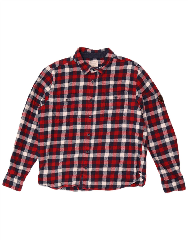 Mountain Warehouse Mens Flannel Shirt Large Red Check Cotton