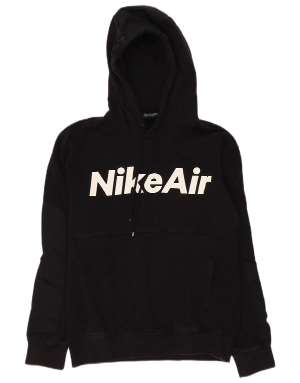 Nike Mens Graphic Hoodie Jumper Small Black Cotton