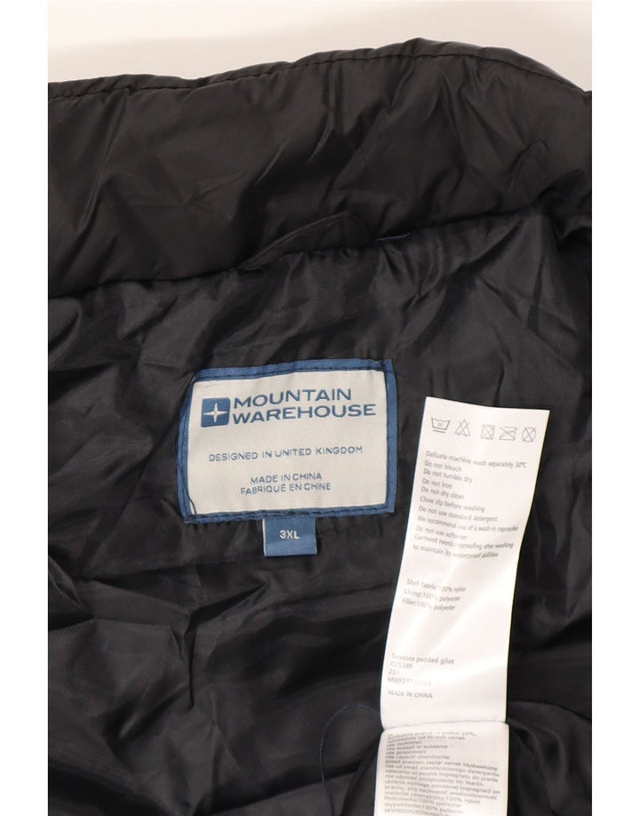Mountain Warehouse Mens Padded Gilet UK 46 3XL Black Nylon
