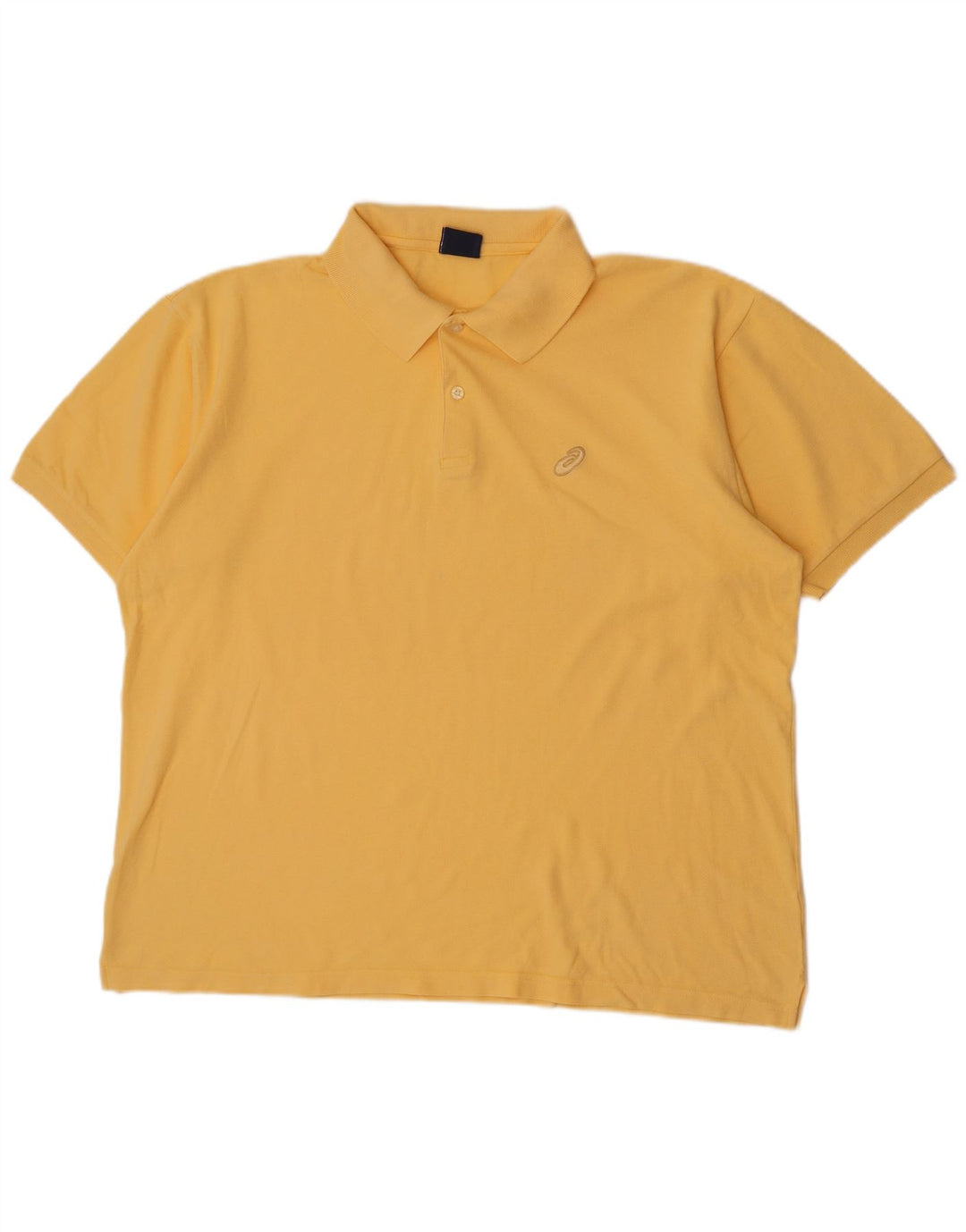Asics Mens Polo Shirt 2XL Yellow Cotton
