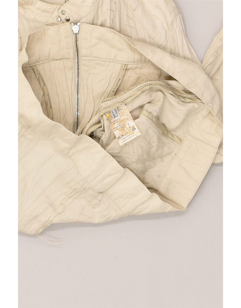 RICHMOND Womens Bomber Jacket UK 18 XL Beige Cotton | Vintage Richmond | Thrift | Second-Hand Richmond | Used Clothing | Messina Hembry 