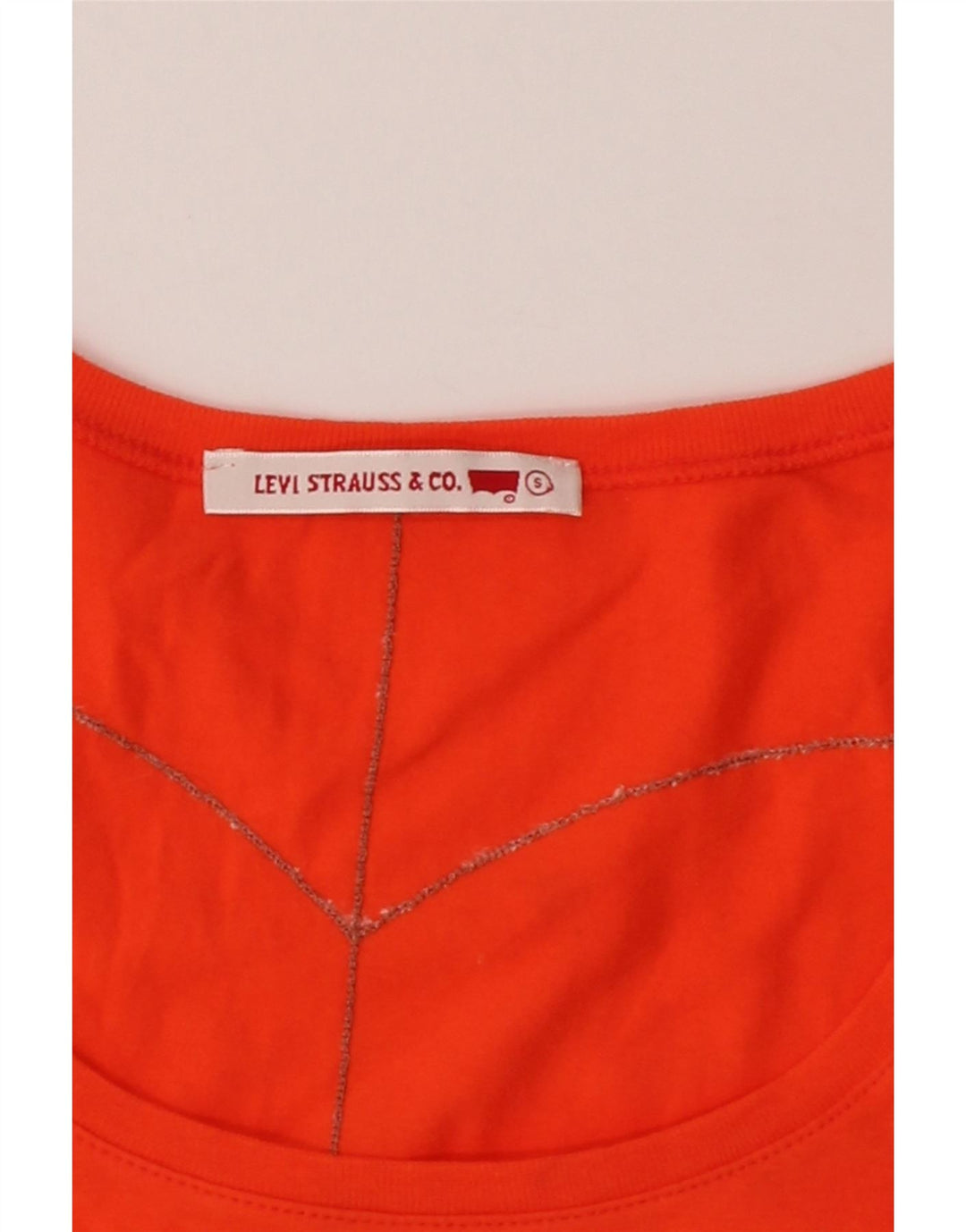LEVI'S Womens T-Shirt Top UK 8 Small Orange Cotton