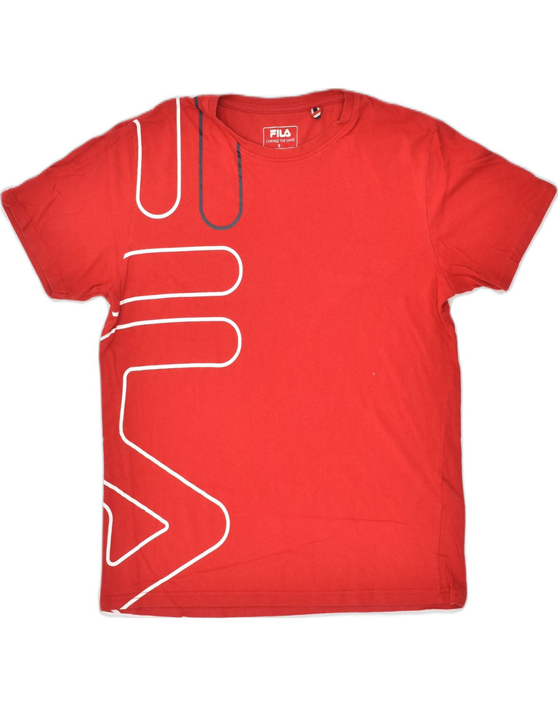 FILA Mens Graphic T-Shirt Top Small Red Cotton | Vintage Fila | Thrift | Second-Hand Fila | Used Clothing | Messina Hembry 