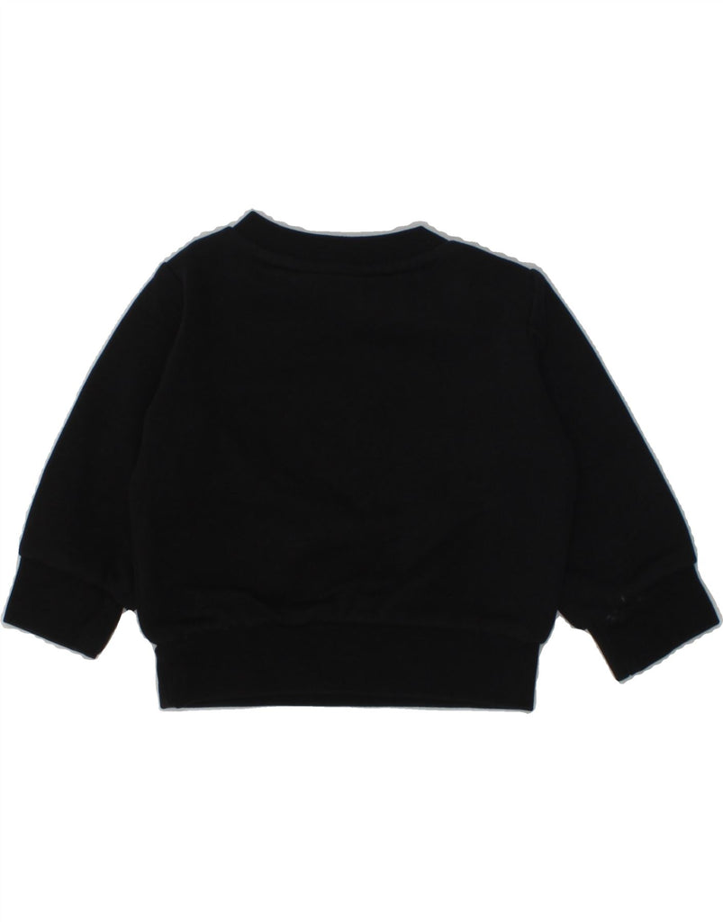 ADIDAS Baby Boys Graphic Sweatshirt Jumper 0-3 Months Black Cotton | Vintage Adidas | Thrift | Second-Hand Adidas | Used Clothing | Messina Hembry 