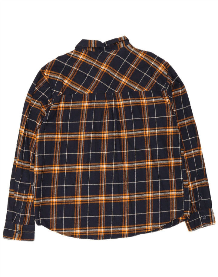 Mountain Warehouse Mens Flannel Shirt XL Navy Blue Check Cotton