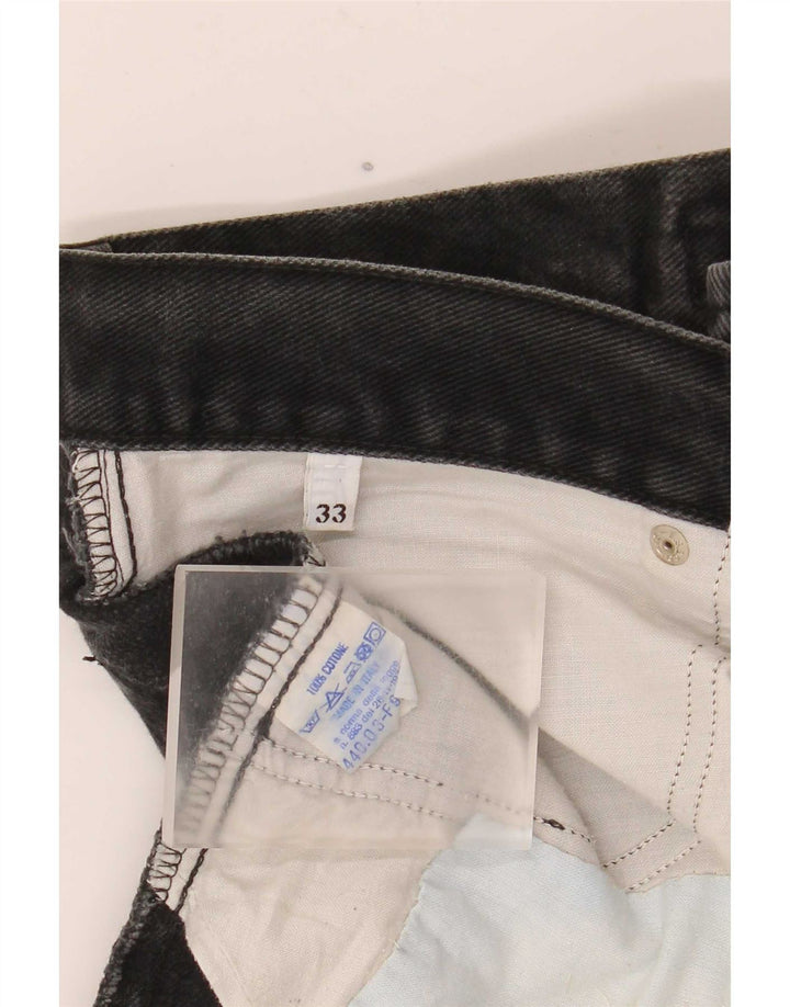 Levi's Mens Straight Jeans W33 L34 Black Cotton