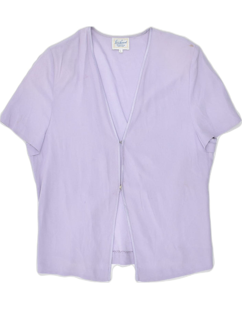 LUISA SPAGNOLI Womens Blouse Top UK 16 Large Purple | Vintage | Thrift | Second-Hand | Used Clothing | Messina Hembry 