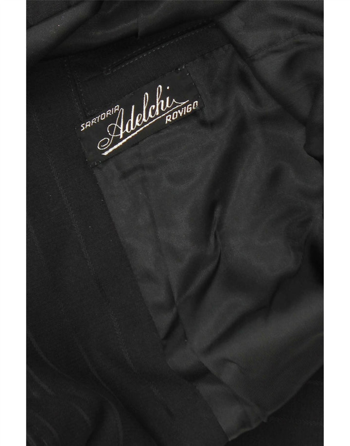 Vintage Mens 2 Button Blazer Jacket UK 36 Small Black Striped