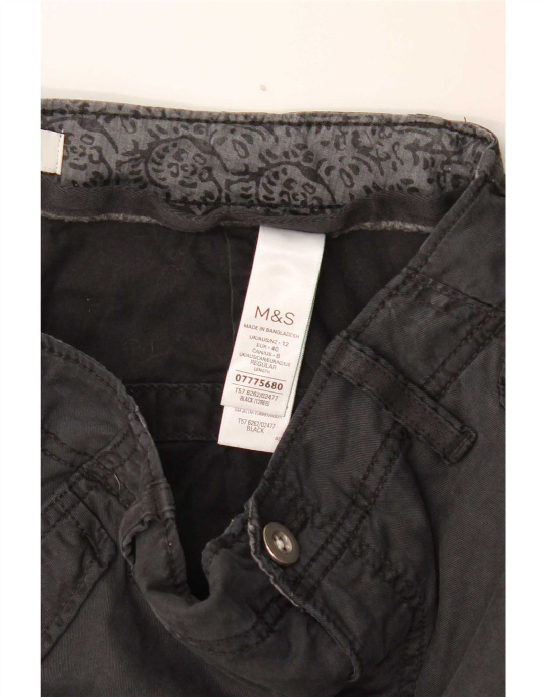 Marks & Spencer Womens Joggers Cargo Trousers UK 12 Medium W30 L29 Grey