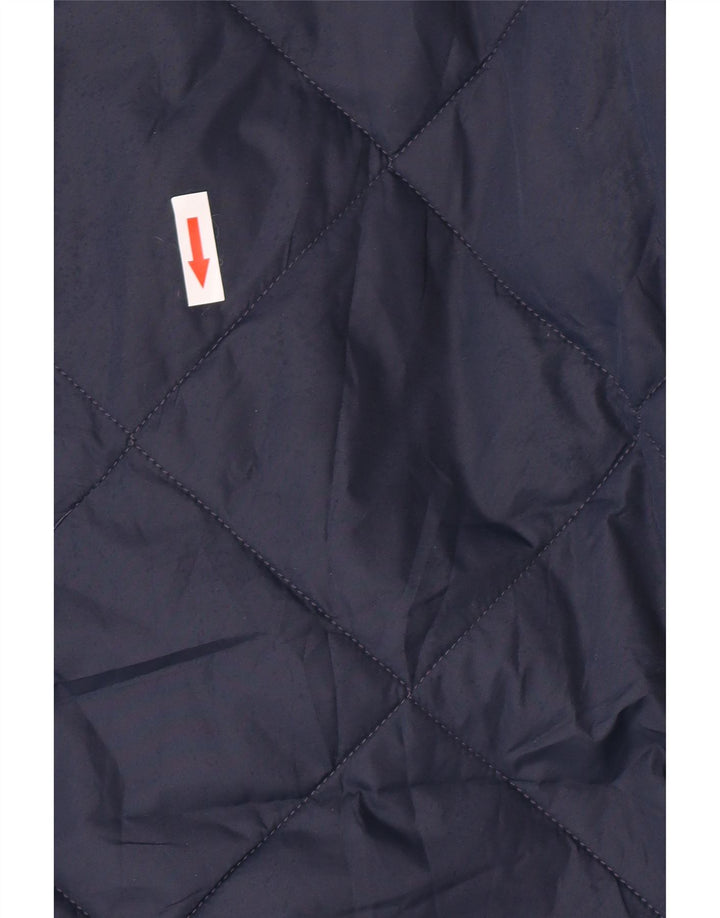 Marks & Spencer Mens Quilted Jacket UK 38 Medium Navy Blue Polyester