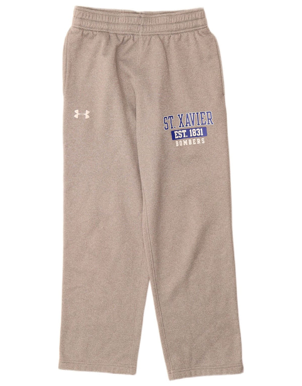 UNDER ARMOUR Mens Graphic Tracksuit Trousers Small Grey Polyester