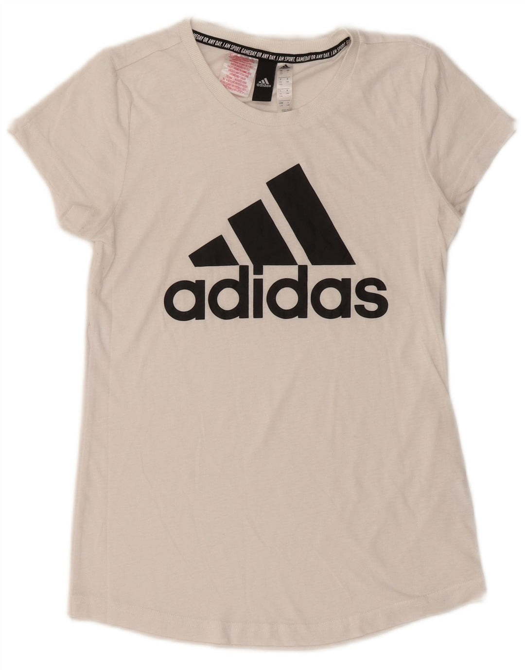 ADIDAS Boys Graphic T-Shirt Top 13-14 Years White