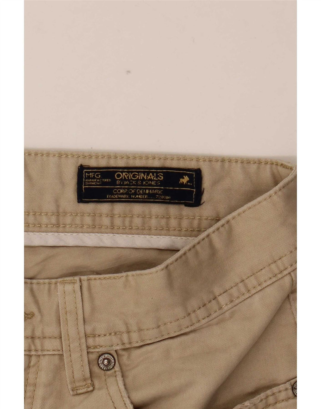 Jack & Jones Mens Slim Casual Trousers W30 L30 Beige